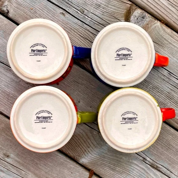 4 Pier 1 Owl Stacking Mugs In A Rack - Picture 8 of 15